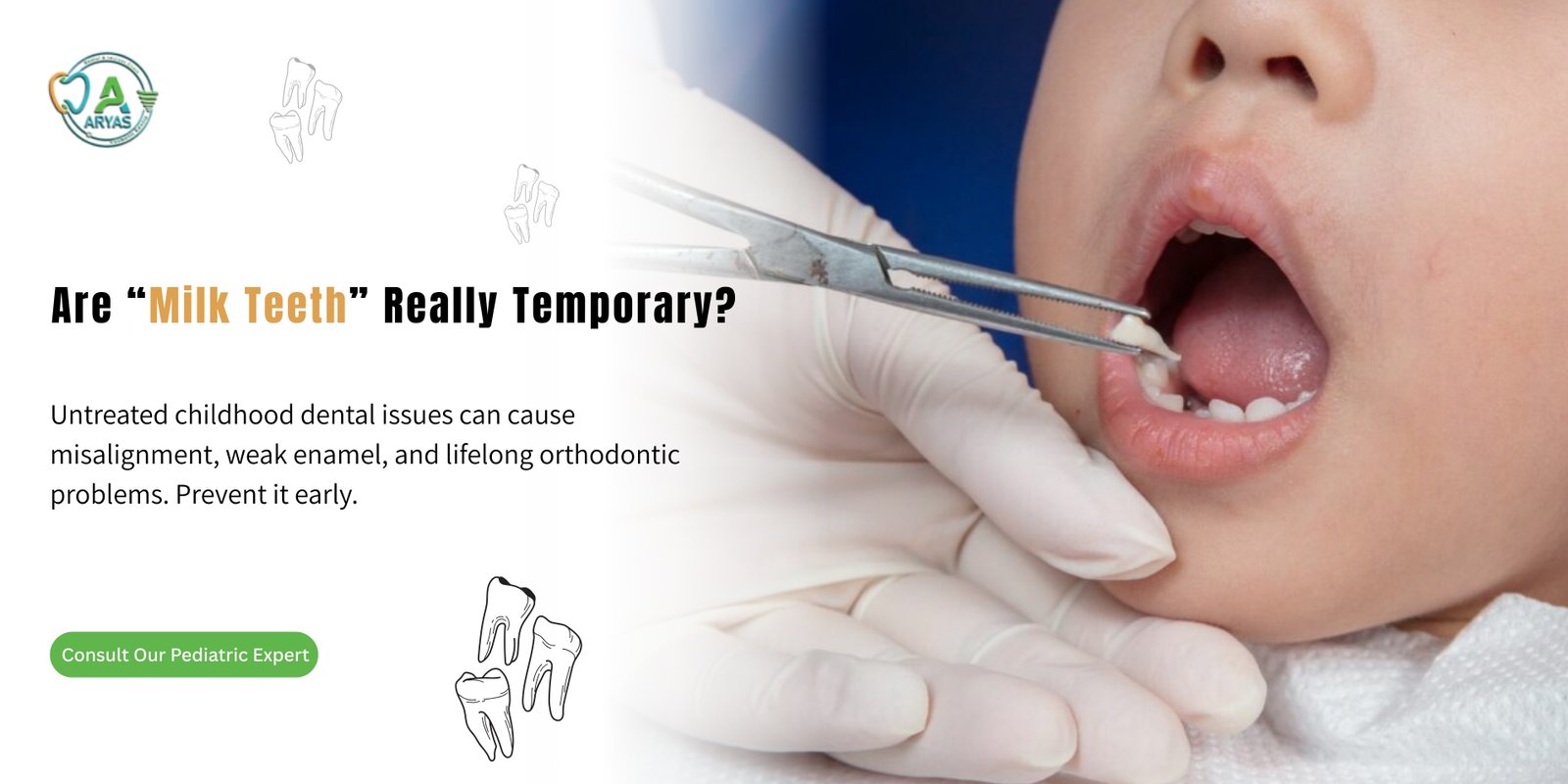 childhood-dental-issues-damaging-permanent-teeth-aryas-dental-implant-clinic-indirapuram